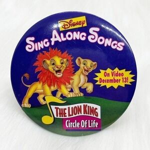 🔮 5/$25 Vintage Disney Sing‎ Along Songs Lion King Pin